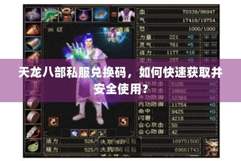 天龙八部私服兑换码，如何快速获取并安全使用？