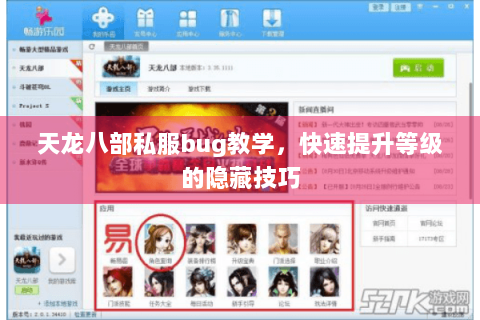 天龙八部私服bug教学,快速提升等级的隐藏技巧 天龙八部私服bug教学,快速提升等级的隐藏技巧