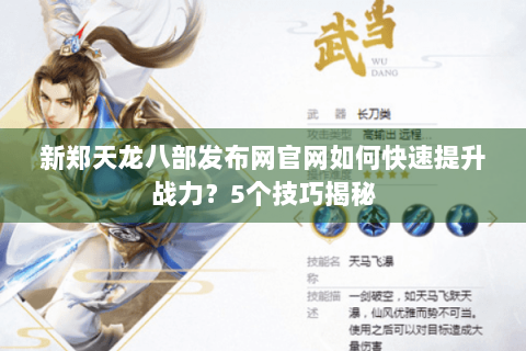 新郑天龙八部发布网官网如何快速提升战力？5个技巧揭秘
