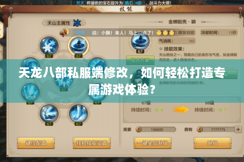 天龙八部私服端修改，如何轻松打造专属游戏体验？