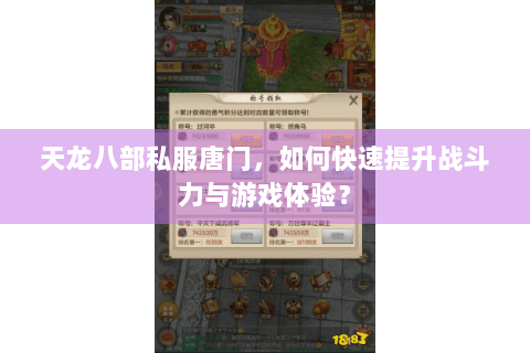 天龙八部私服唐门,如何快速提升战斗力与游戏体验? 天龙八部私服唐门,如何快速提升战斗力与游戏体验?