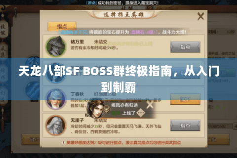 天龙八部SF BOSS群终极指南，从入门到制霸