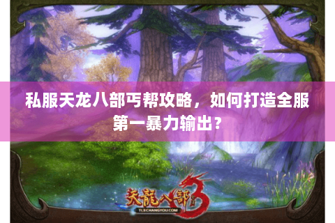 私服天龙八部丐帮攻略,如何打造全服第一暴力输出? 私服天龙八部丐帮攻略,如何打造全服第一暴力输出?