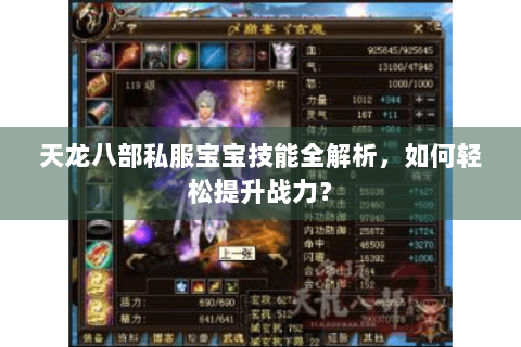 天龙八部私服宝宝技能全解析,如何轻松提升战力? 天龙八部私服宝宝技能全解析,如何轻松提升战力?