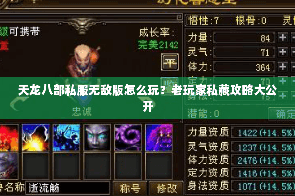 天龙八部私服无敌版怎么玩?老玩家私藏攻略大公开 天龙八部私服无敌版怎么玩?老玩家私藏攻略大公开