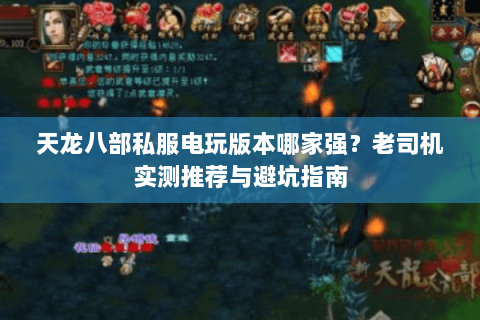 天龙八部私服电玩版本哪家强？老司机实测推荐与避坑指南