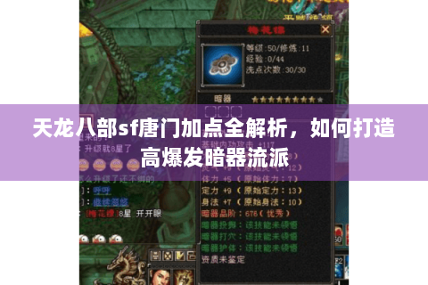 天龙八部sf唐门加点全解析，如何打造高爆发暗器流派