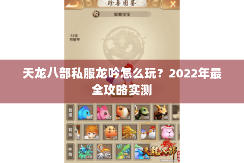 天龙八部私服龙吟怎么玩？2022年最全攻略实测