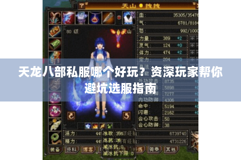 天龙八部私服哪个好玩？资深玩家帮你避坑选服指南