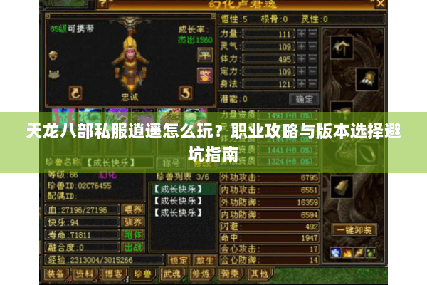 天龙八部私服逍遥怎么玩？职业攻略与版本选择避坑指南