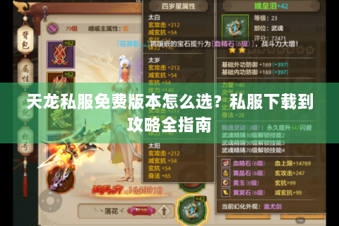 天龙私服免费版本怎么选？私服下载到攻略全指南
