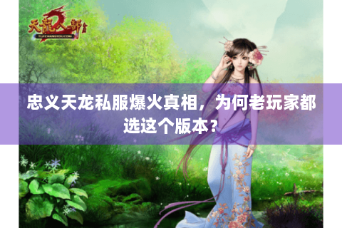 忠义天龙私服爆火真相,为何老玩家都选这个版本? 忠义天龙私服爆火真相,为何老玩家都选这个版本?