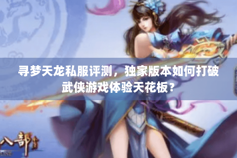 寻梦天龙私服评测，独家版本如何打破武侠游戏体验天花板？