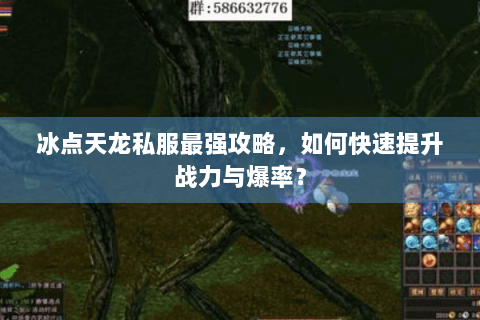 冰点天龙私服最强攻略，如何快速提升战力与爆率？