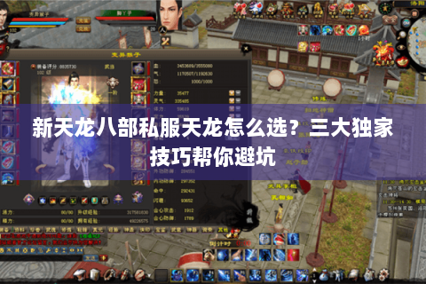 新天龙八部私服天龙怎么选?三大独家技巧帮你避坑 新天龙八部私服天龙怎么选?三大独家技巧帮你避坑