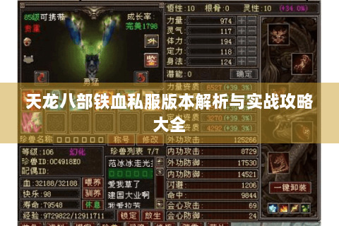 天龙八部铁血私服版本解析与实战攻略大全 天龙八部铁血私服版本解析与实战攻略大全