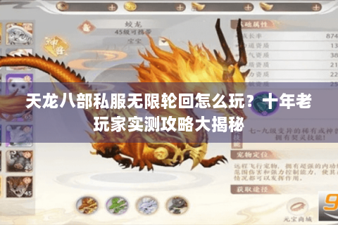 天龙八部私服无限轮回怎么玩?十年老玩家实测攻略大揭秘 天龙八部私服无限轮回怎么玩?十年老玩家实测攻略大揭秘