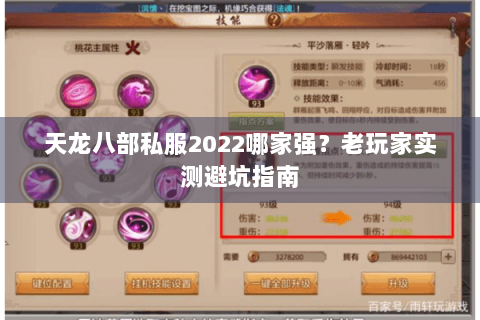 天龙八部私服2022哪家强？老玩家实测避坑指南