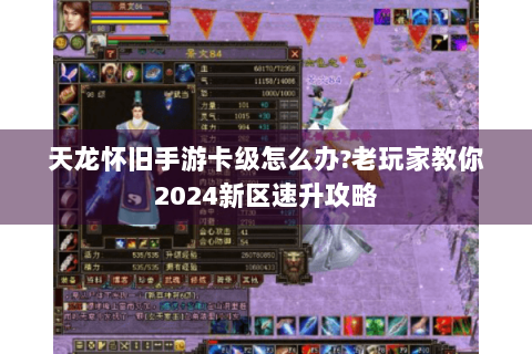 天龙怀旧手游卡级怎么办?老玩家教你2024新区速升攻略