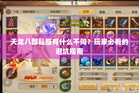 天龙八部私服有什么不同?玩家必看的避坑指南 天龙八部私服有什么不同?玩家必看的避坑指南