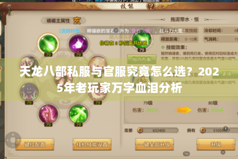 天龙八部私服与官服究竟怎么选?2025年老玩家万字血泪分析 天龙八部私服与官服究竟怎么选?2025年老玩家万字血泪分析