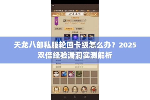 天龙八部私服轮回卡级怎么办？2025双倍经验漏洞实测解析