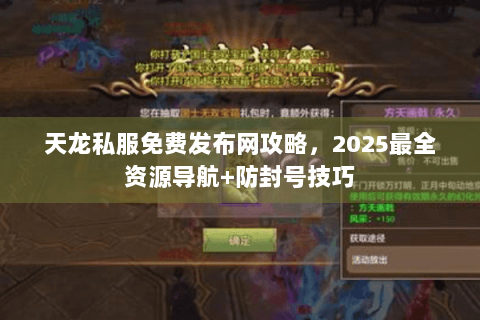 天龙私服免费发布网攻略，2025最全资源导航+防封号技巧