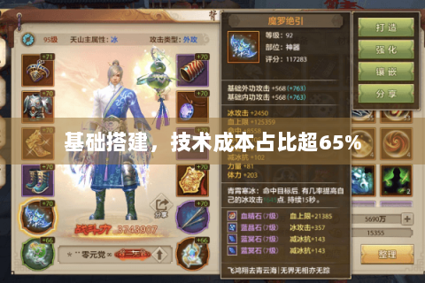 基础搭建，技术成本占比超65%