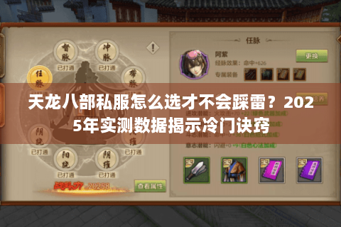 天龙八部私服怎么选才不会踩雷？2025年实测数据揭示冷门诀窍