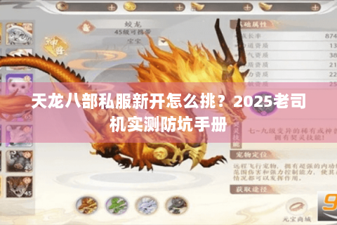 天龙八部私服新开怎么挑?2025老司机实测防坑手册 天龙八部私服新开怎么挑?2025老司机实测防坑手册