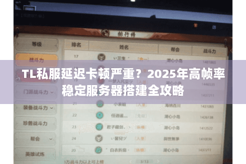 TL私服延迟卡顿严重？2025年高帧率稳定服务器搭建全攻略