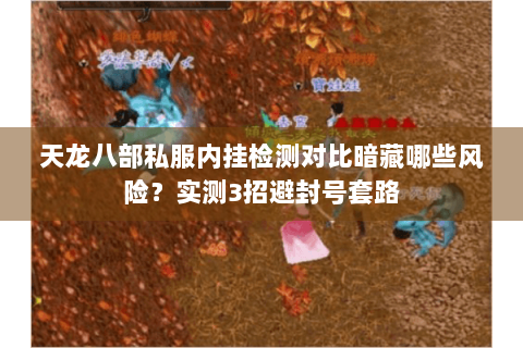 天龙八部私服内挂检测对比暗藏哪些风险?实测3招避封号套路 天龙八部私服内挂检测对比暗藏哪些风险?实测3招避封号套路