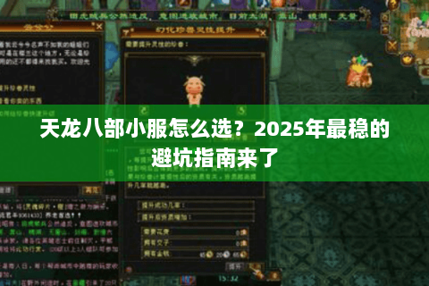 天龙八部小服怎么选?2025年最稳的避坑指南来了 天龙八部小服怎么选?2025年最稳的避坑指南来了