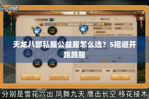 天龙八部私服公益服怎么选？5招避开跑路服