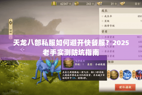 天龙八部私服如何避开快餐服?2025老手实测防坑指南 天龙八部私服如何避开快餐服?2025老手实测防坑指南
