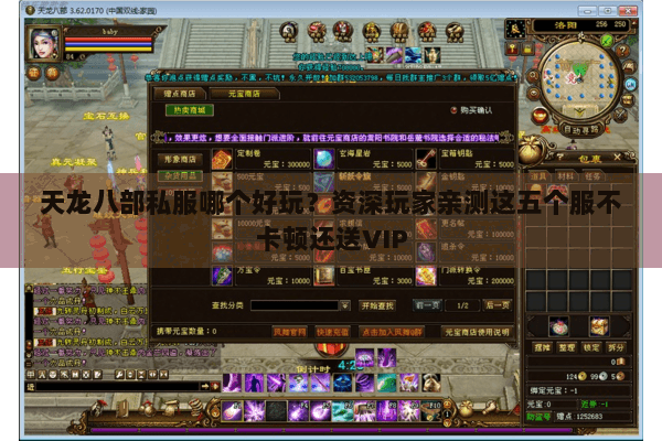 天龙八部私服哪个好玩?资深玩家亲测这五个服不卡顿还送VIP 天龙八部私服哪个好玩?资深玩家亲测这五个服不卡顿还送VIP