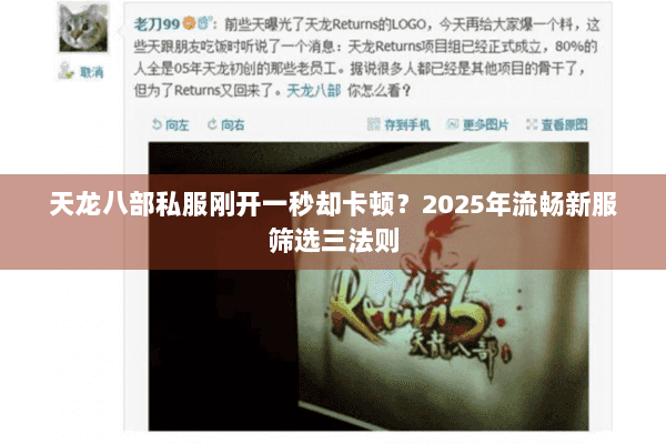 天龙八部私服刚开一秒却卡顿?2025年流畅新服筛选三法则 天龙八部私服刚开一秒却卡顿?2025年流畅新服筛选三法则