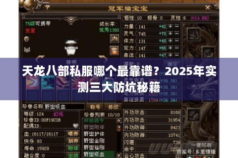 天龙八部私服哪个最靠谱?2025年实测三大防坑秘籍 天龙八部私服哪个最靠谱?2025年实测三大防坑秘籍