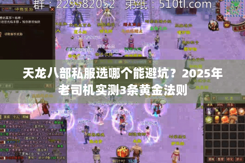 天龙八部私服选哪个能避坑？2025年老司机实测3条黄金法则