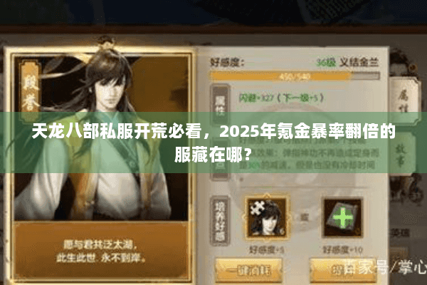 天龙八部私服开荒必看，2025年氪金暴率翻倍的服藏在哪？