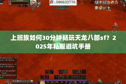 上班族如何30分钟畅玩天龙八部sf？2025年私服避坑手册