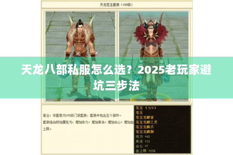 天龙八部私服怎么选？2025老玩家避坑三步法