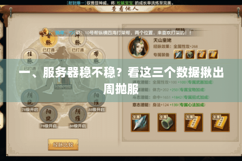 一、服务器稳不稳?看这三个数据揪出周抛服 一、服务器稳不稳?看这三个数据揪出周抛服
