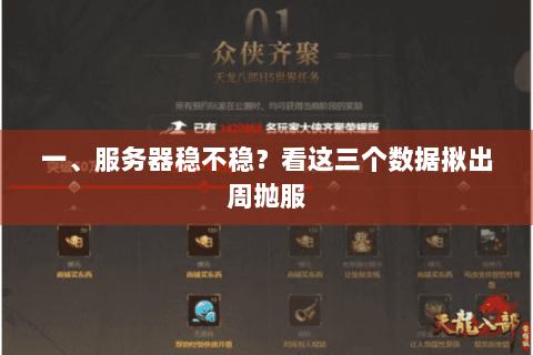 一、服务器稳不稳?看这三个数据揪出周抛服 一、服务器稳不稳?看这三个数据揪出周抛服