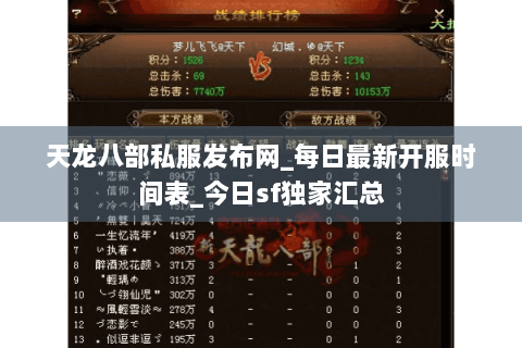 天龙八部私服发布网_每日最新开服时间表_今日sf独家汇总 天龙八部私服发布网_每日最新开服时间表_今日sf独家汇总
