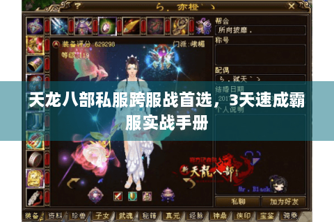 天龙八部私服跨服战首选，3天速成霸服实战手册