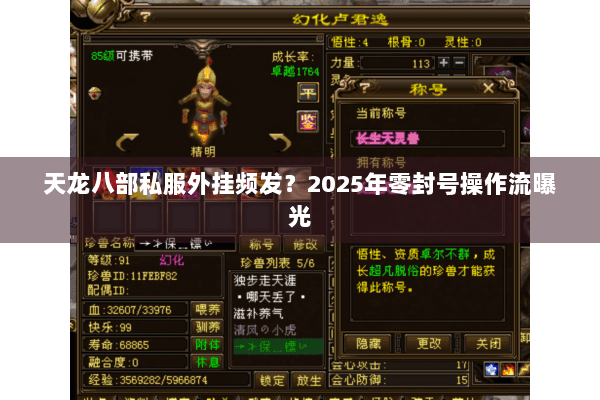 天龙八部私服外挂频发?2025年零封号操作流曝光 天龙八部私服外挂频发?2025年零封号操作流曝光