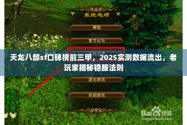 天龙八部sf口碑榜前三甲，2025实测数据流出，老玩家揭秘稳服法则