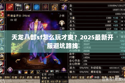 天龙八部sf怎么玩才爽？2025最新开服避坑路线