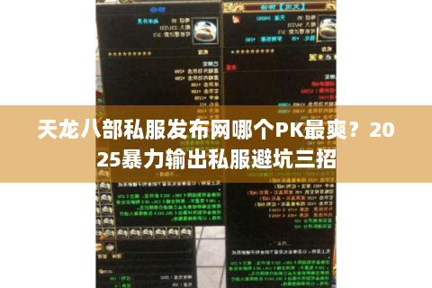 天龙八部私服发布网哪个PK最爽?2025暴力输出私服避坑三招 天龙八部私服发布网哪个PK最爽?2025暴力输出私服避坑三招